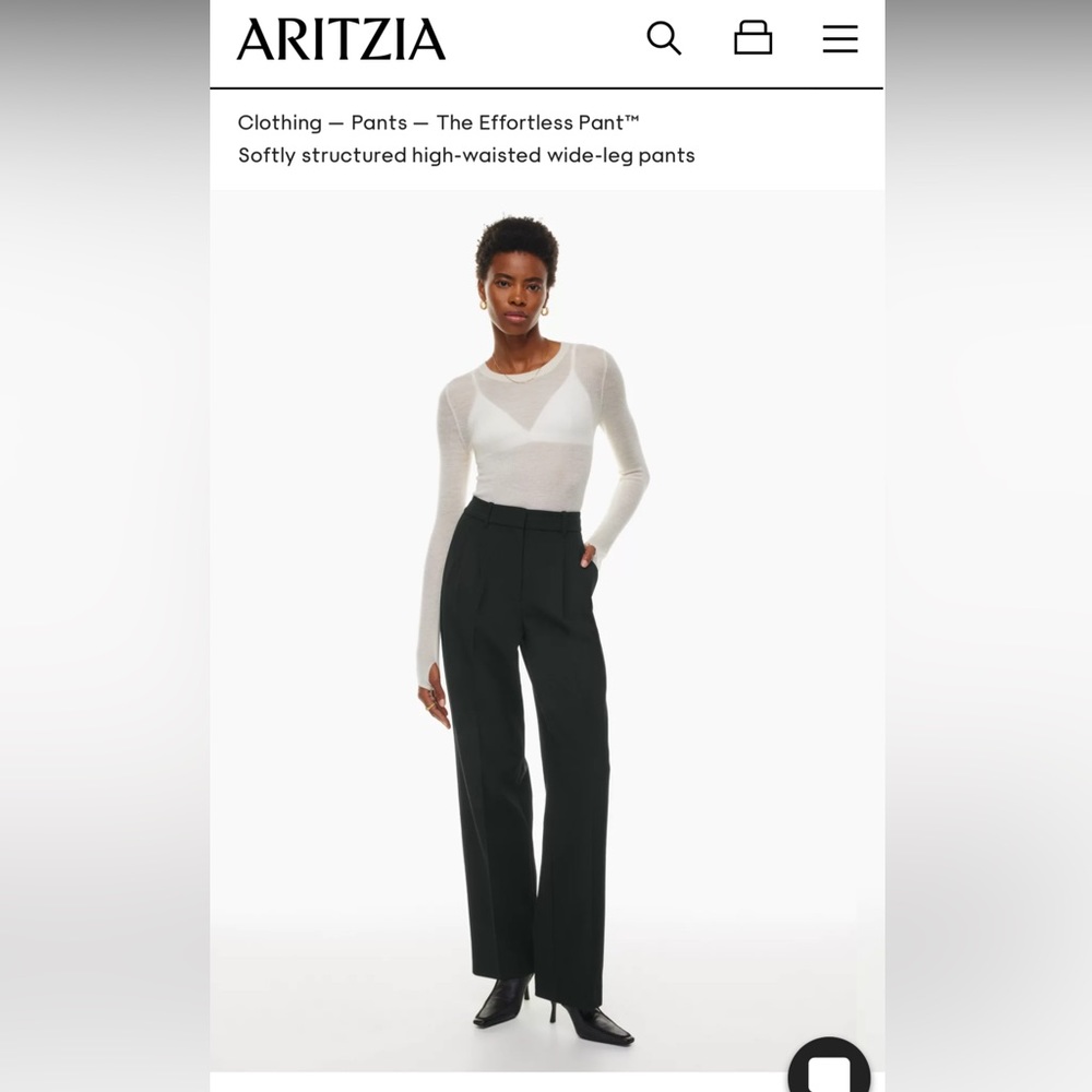 Wilfred The Effortless Pant - NWT - Black size 12 - Aritzia